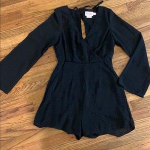Long sleeved black romper (2)
